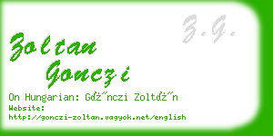 zoltan gonczi business card